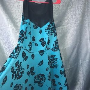 2xl dress blue and black